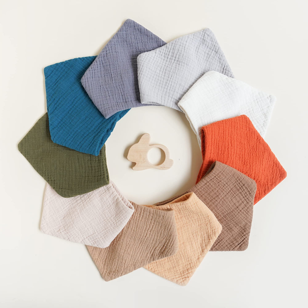 Konssy 100% cotton muslin offers soft touch and high absorption