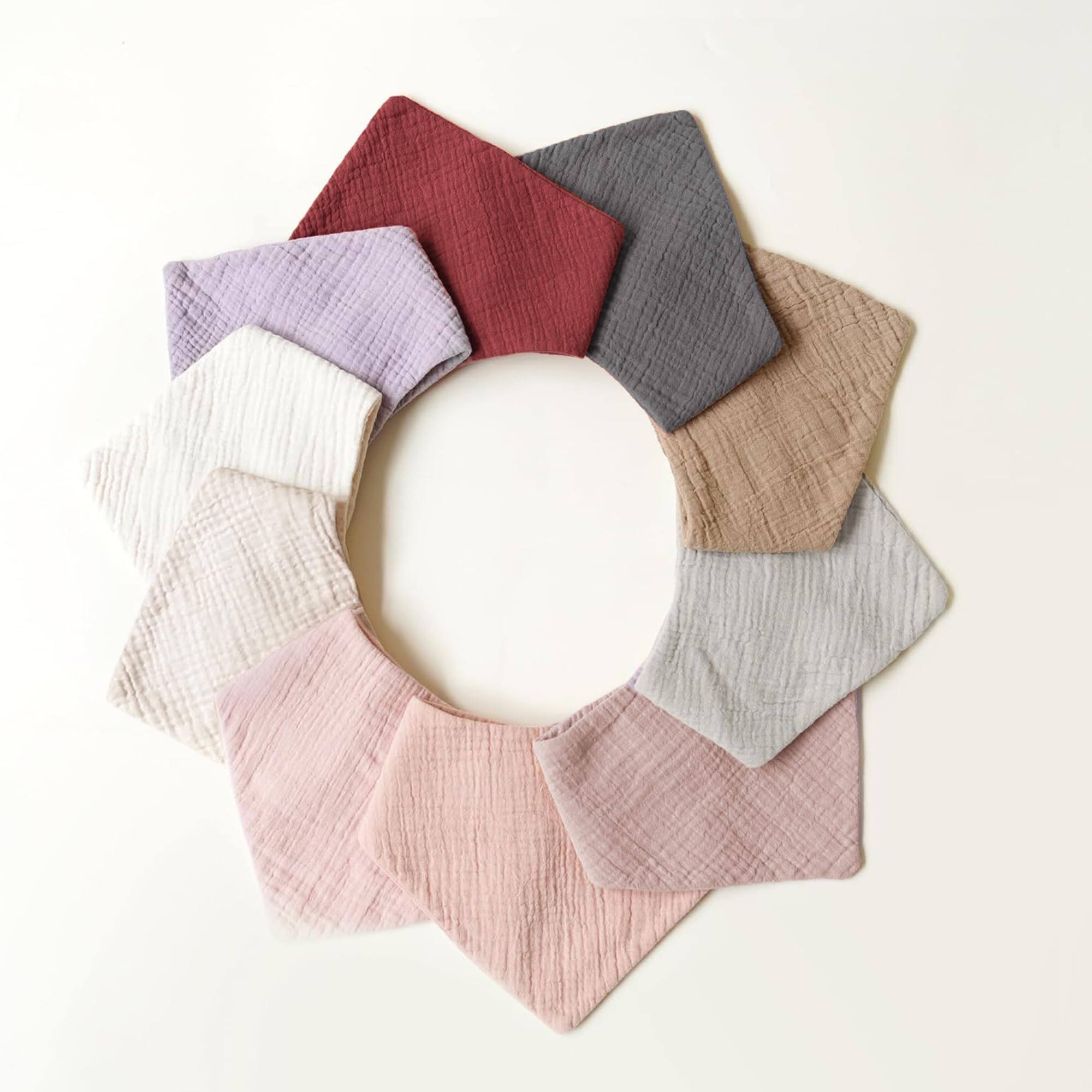 Konssy muslin baby bibs washable-durable-fabric ensure repeated use and simple care.