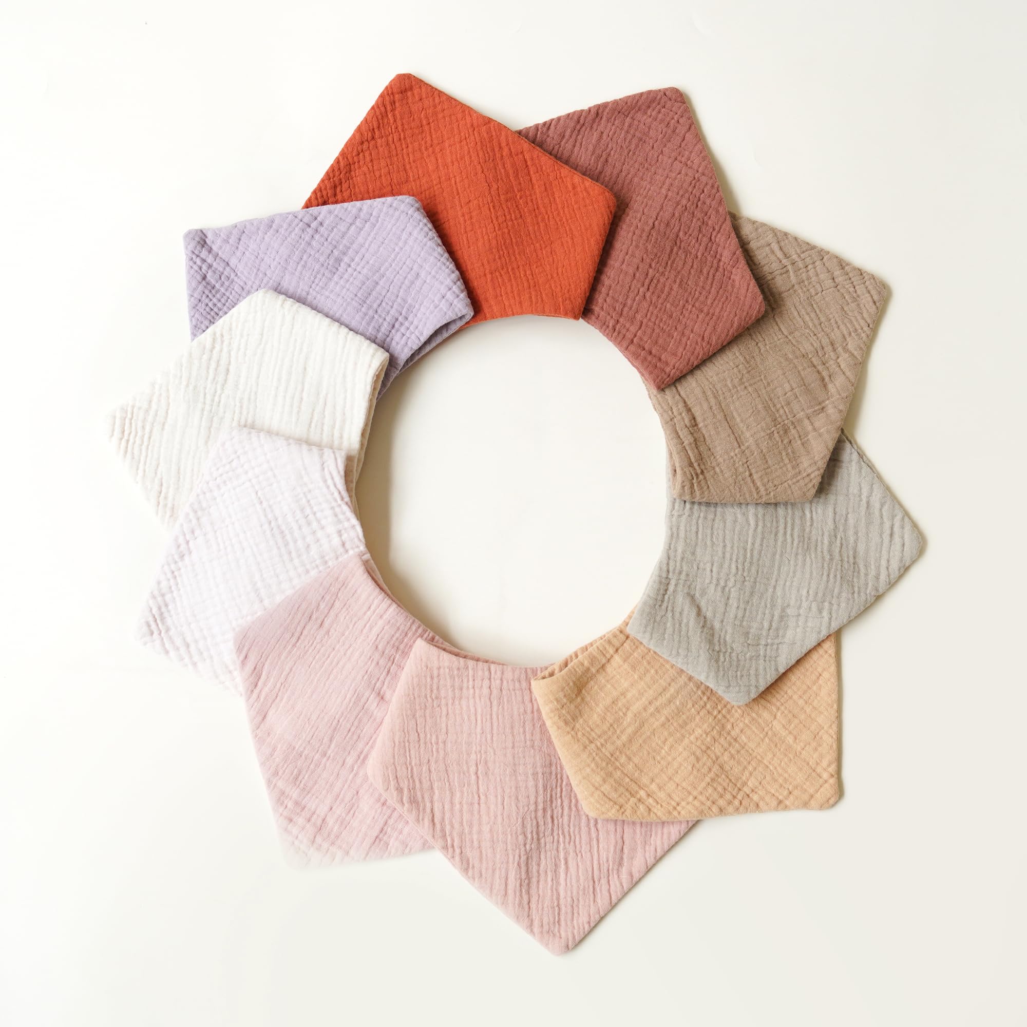 Konssy Muslin Baby Bibs Washable showing easy machine washing for busy parents