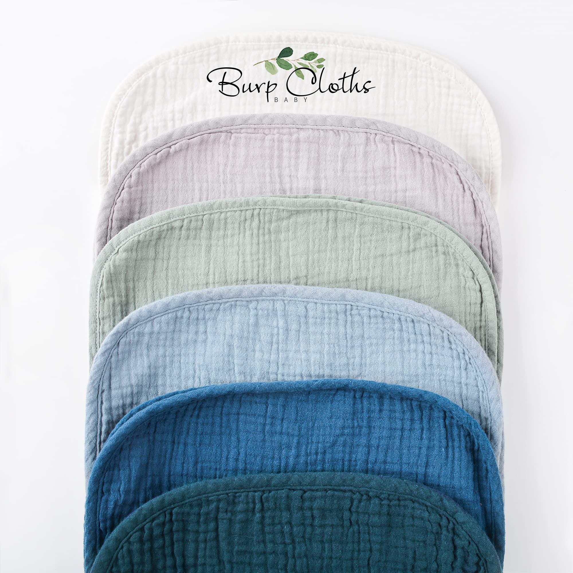 Konssy muslin baby burp cloths machine washable for easy care and lasting softness