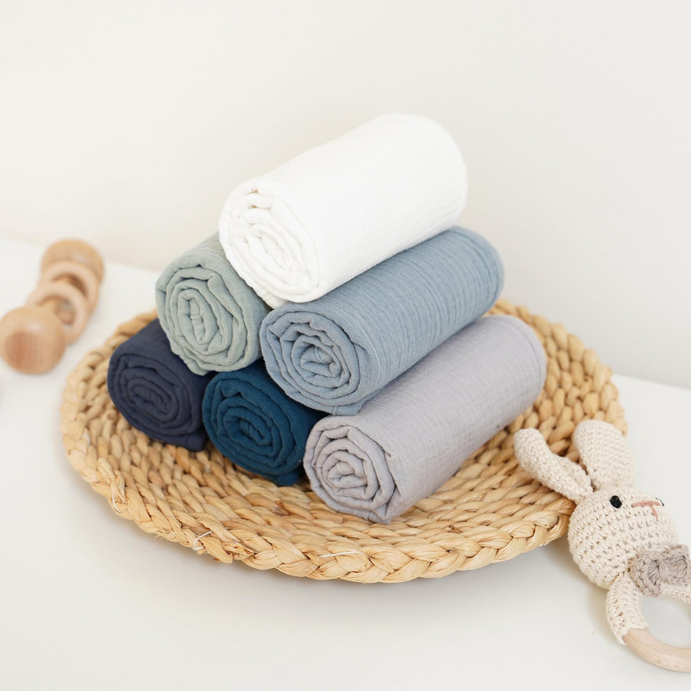 Konssy muslin baby burp cloths multi-use as washcloths and bibs