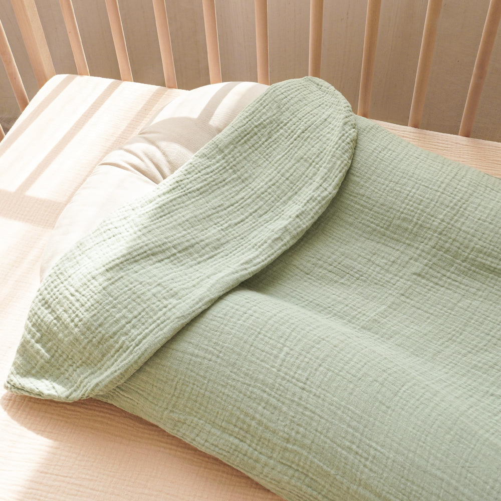 Konssy muslin baby lounger cover gift-ready packaging highlights thoughtful gift