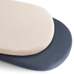 Konssy muslin bassinet sheets show soft texture for gentle newborn sleep.