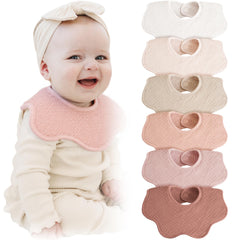 Konssy Muslin Bib Soft-absorbent keeps baby dry during drool situations