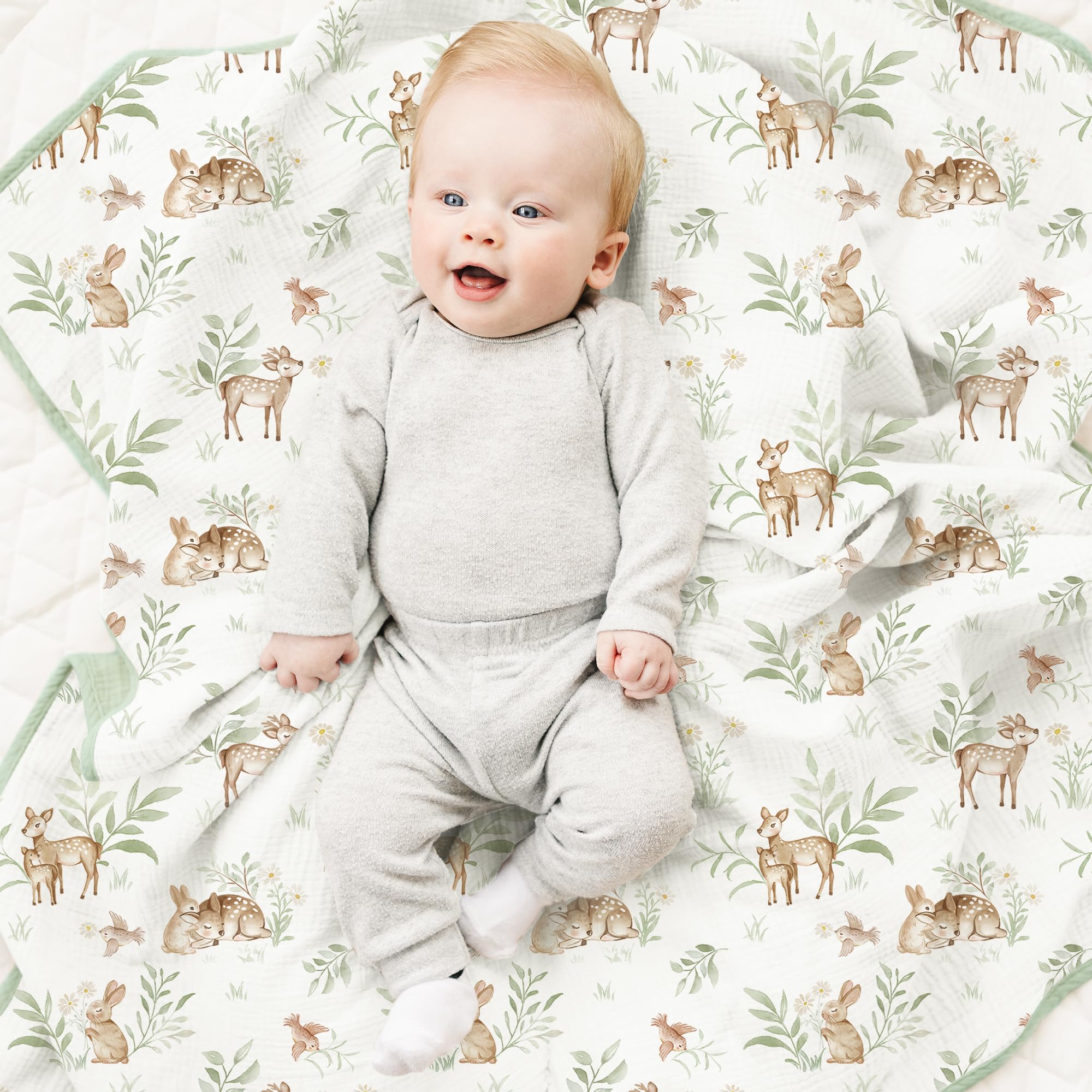 Konssy muslin blanket easy-care machine washable for busy parents.