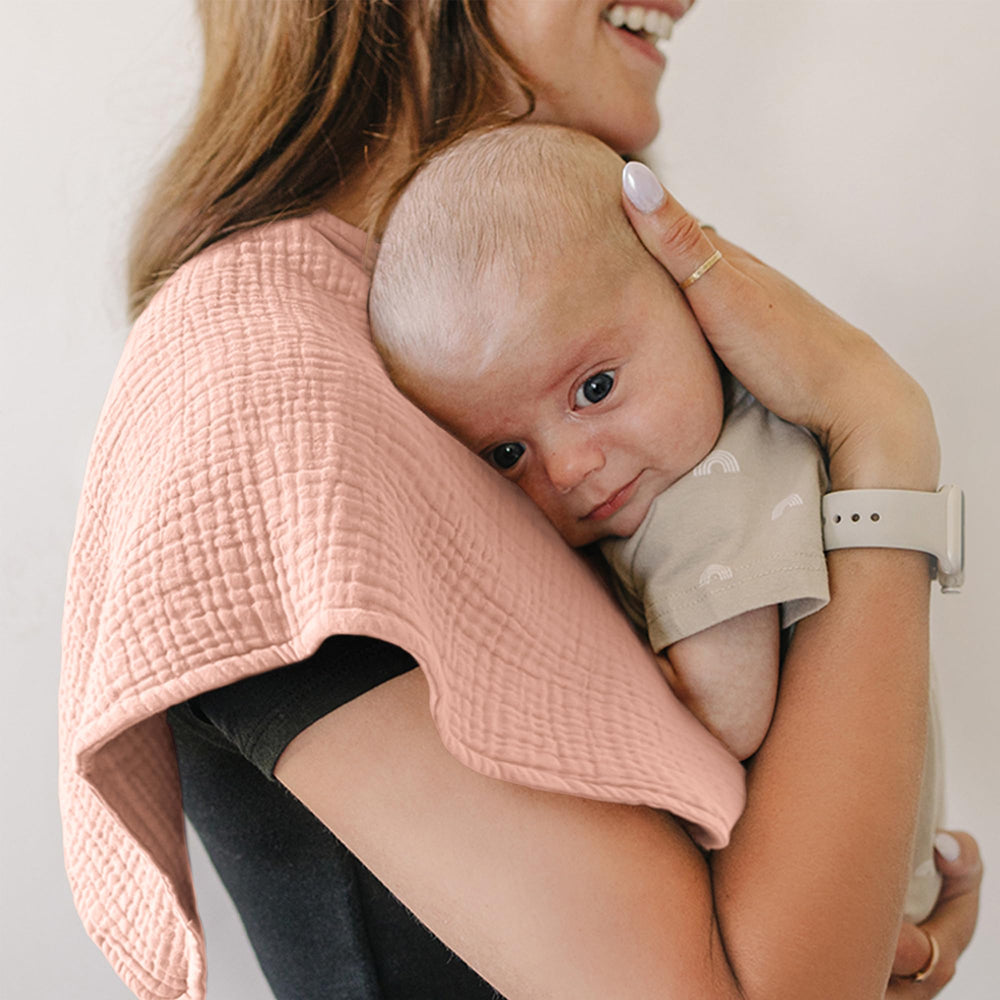 Konssy muslin burp cloth travel-friendly folds compactly for on-the-go use.
