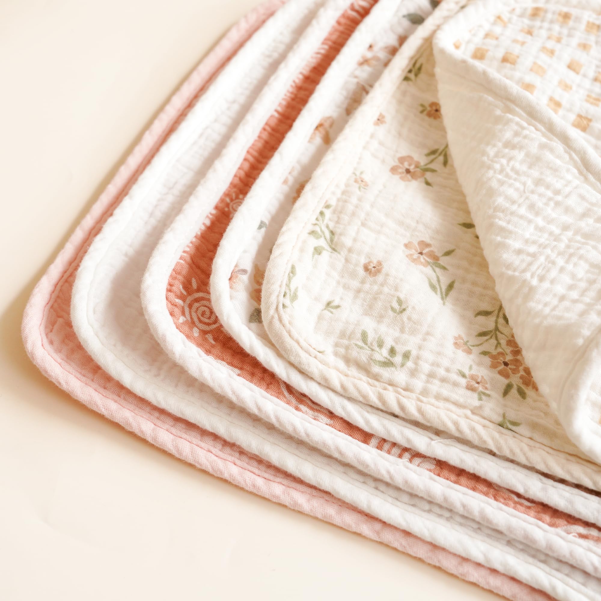Konssy muslin burp cloths generous size for full coverage