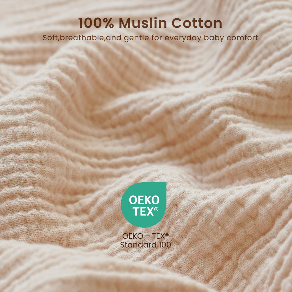 Konssy muslin changing pad covers two-pack: fresh surface between washes