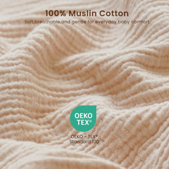 Konssy muslin changing pad covers two-pack: fresh surface between washes