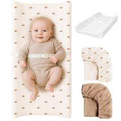 Konssy muslin changing pad top view: soft surface for comfy diaper changes