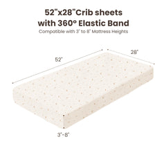 Konssy muslin crib sheets Moon offer cozy surface for bedtime routines.