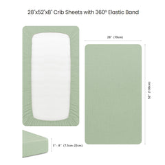 Konssy muslin crib sheets with snug 360-degree elastic for secure fit