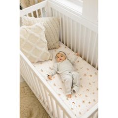 Konssy Muslin Crib Sheets two-pack front view for easy selection