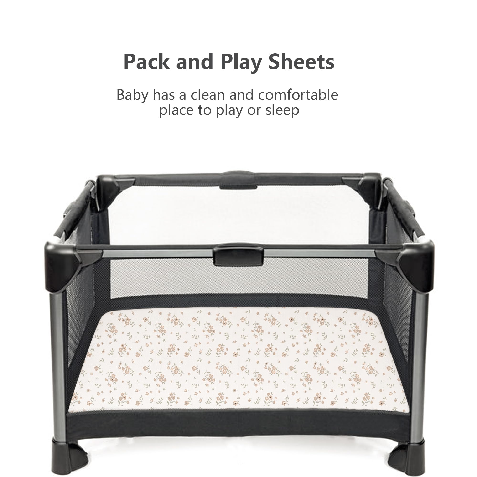 Konssy muslin mini crib sheets are machine washable and durable for busy parents.