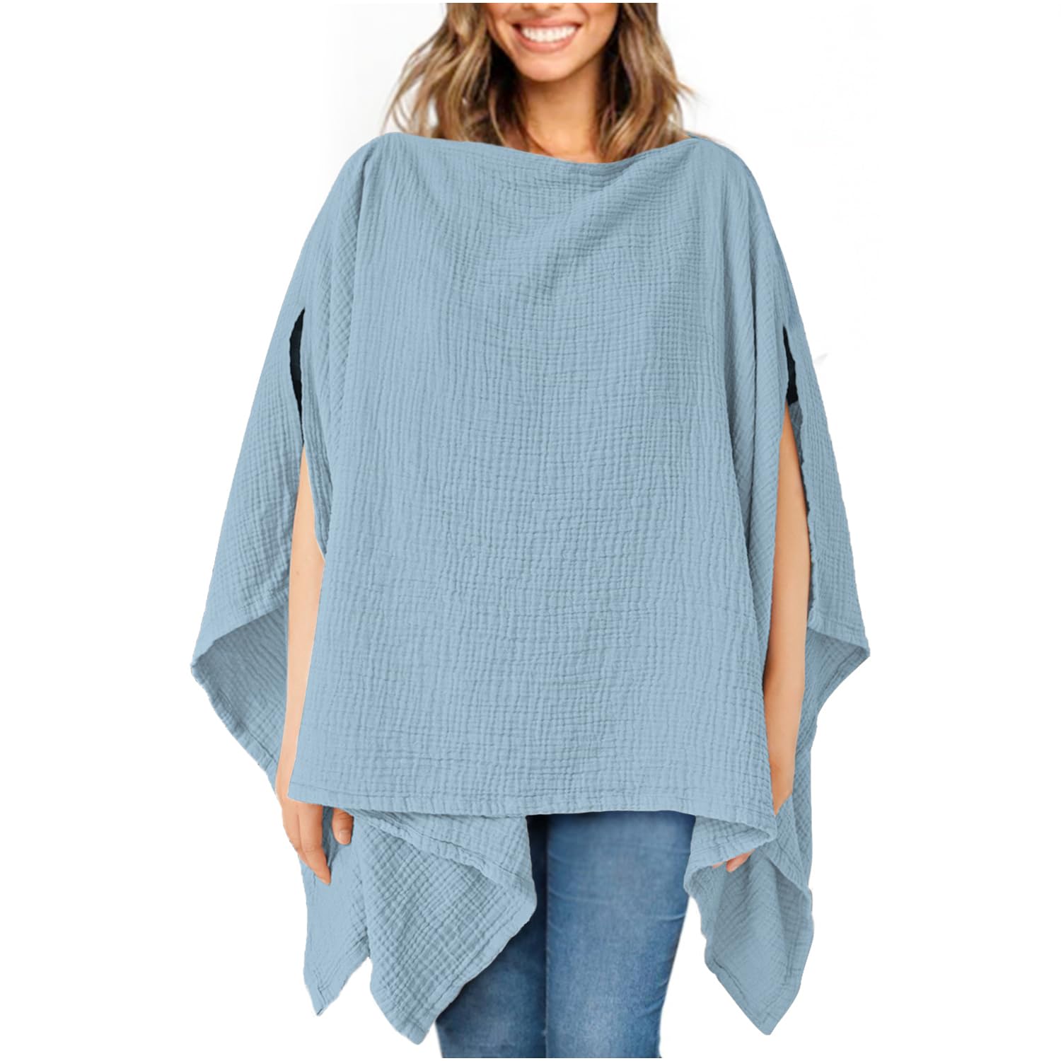 Konssy Muslin Nursing Cover delivers 360° privacy for discreet breastfeeding in public.