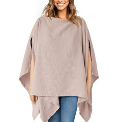 Konssy Muslin Nursing Cover with 360° privacy for discreet breastfeeding in public.