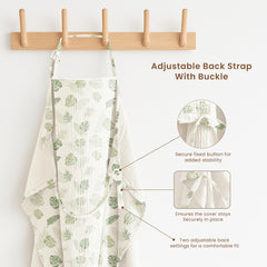 Konssy nursing cover breathable cotton keeps mom cool while nursing in public.