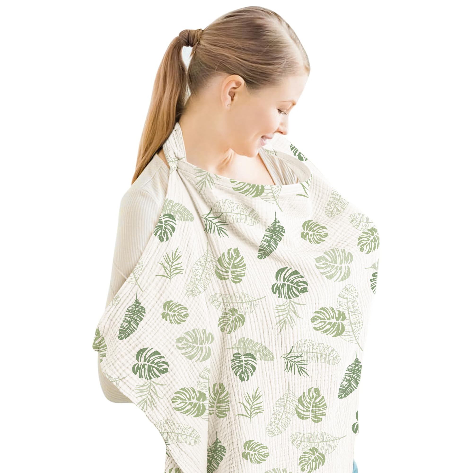 Konssy nursing cover - breathable fabric for comfortable privacy during breastfeeding.