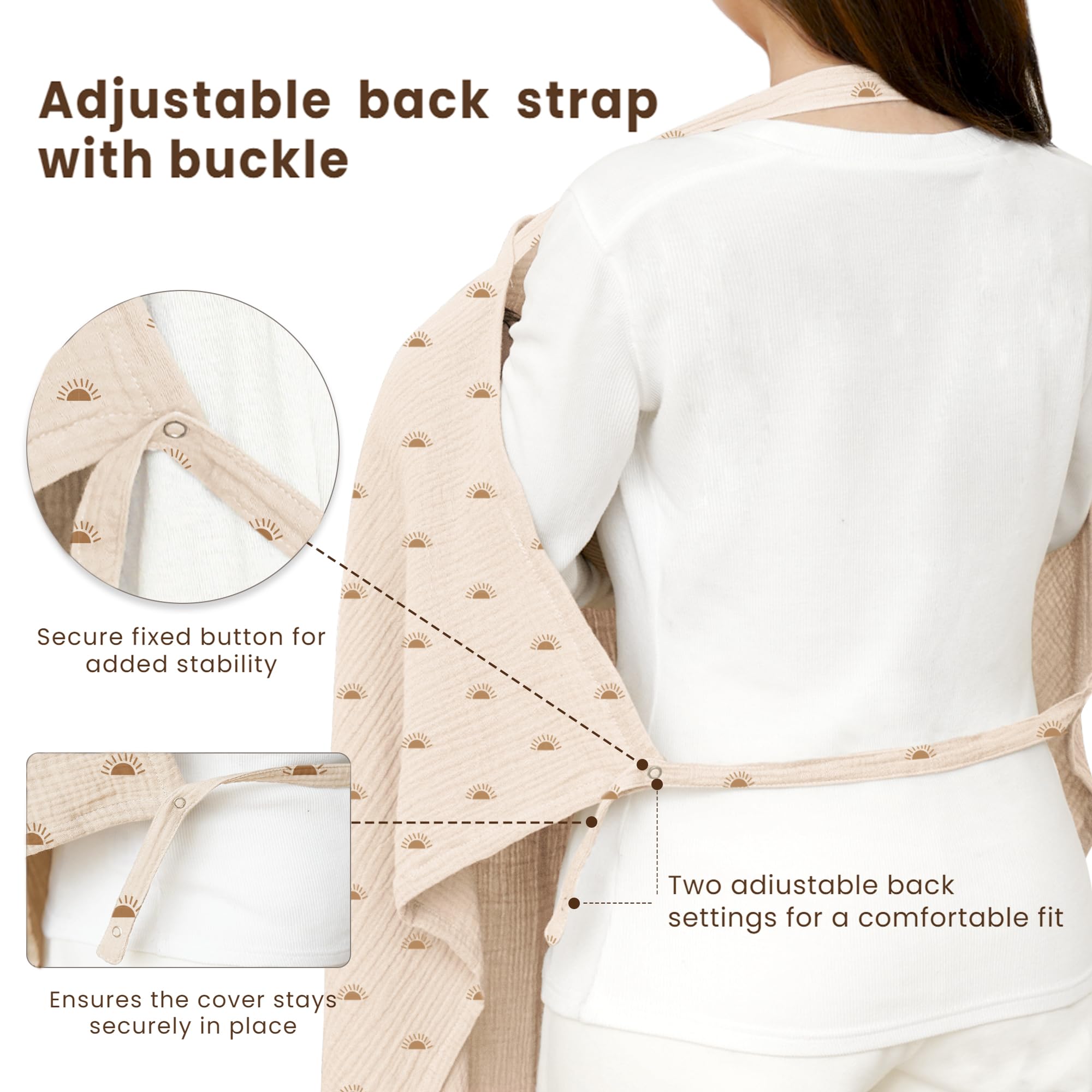 Konssy breathable fabric keeps mom and baby comfortable.