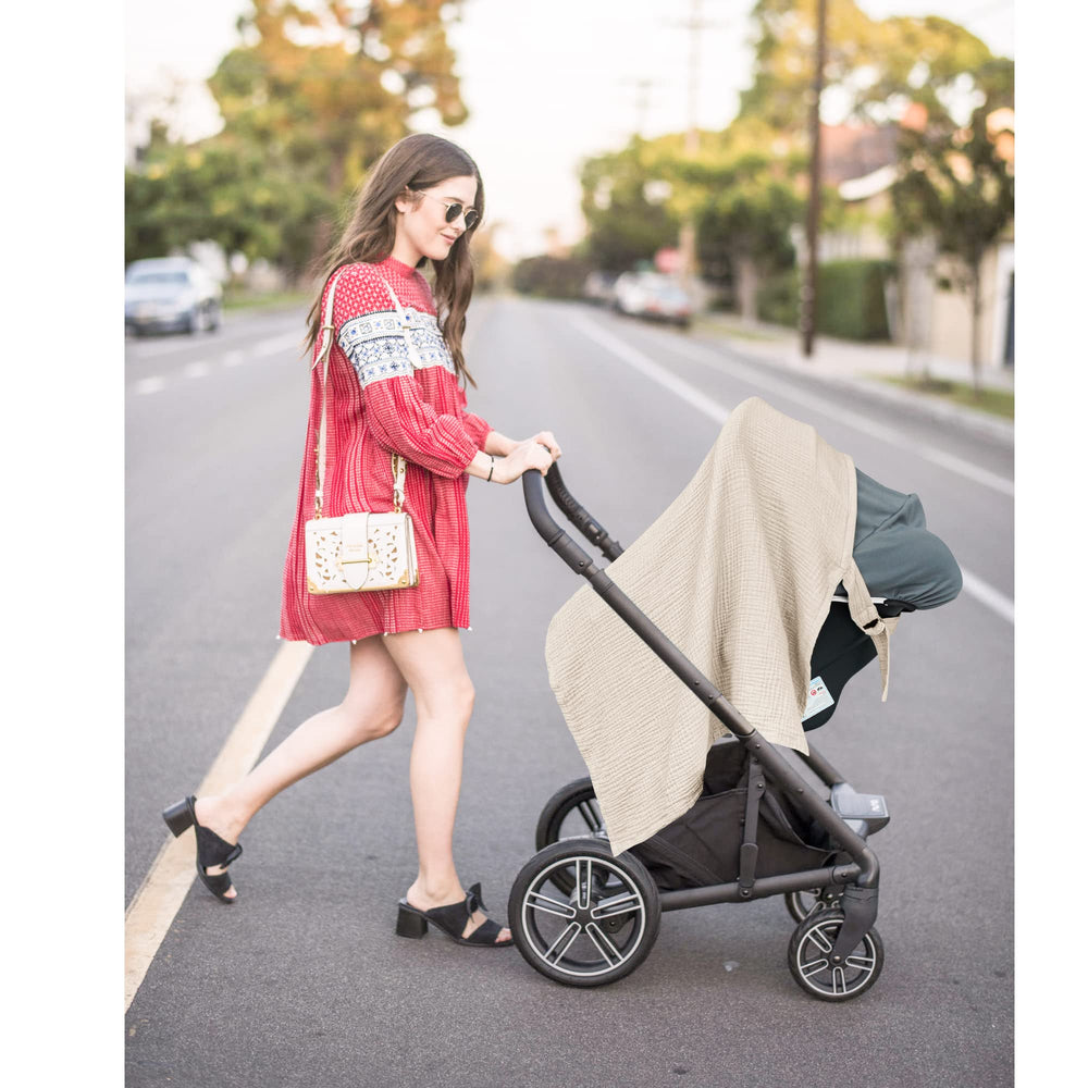 Konssy Muslin Nursing Cover 100% cotton for breathable comfort.