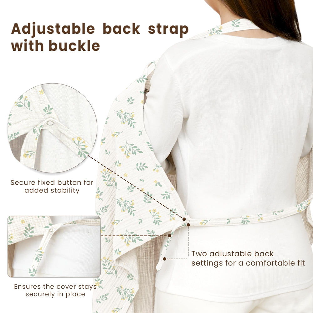 Konssy Muslin Nursing Cover Car Seat Cover demonstrates multi-use protection for rides.