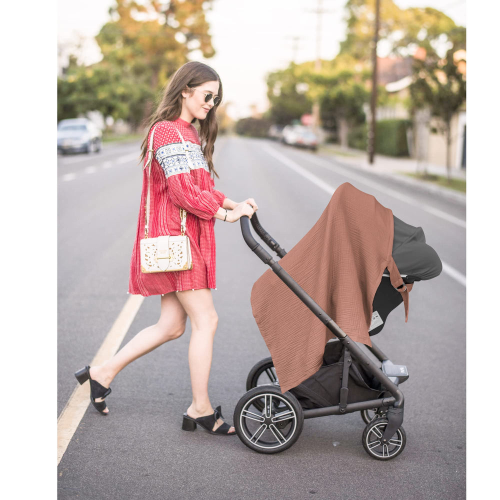 Konssy muslin cover offers soft touch and comfort for mother and baby