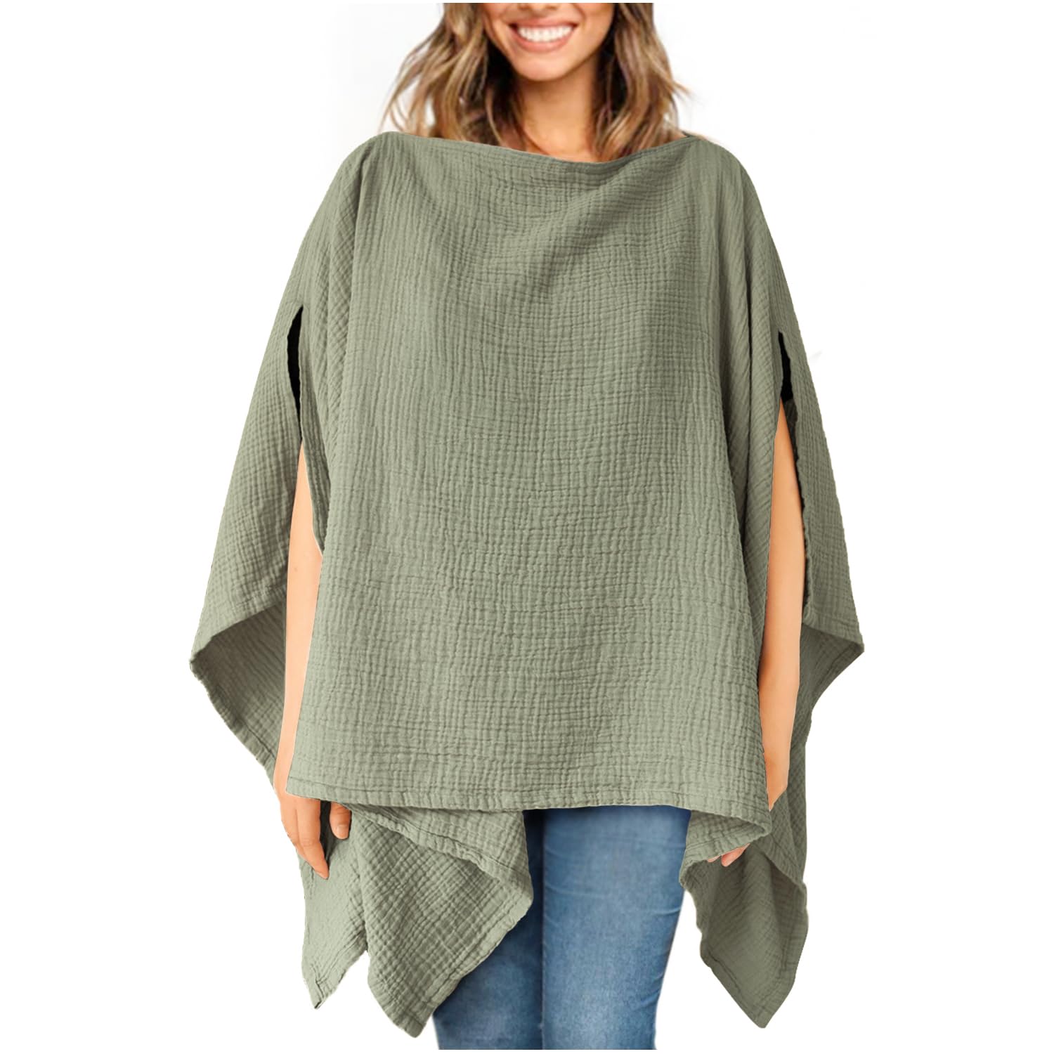 Konssy Muslin Nursing Cover with full-coverage design for discreet feeding in public