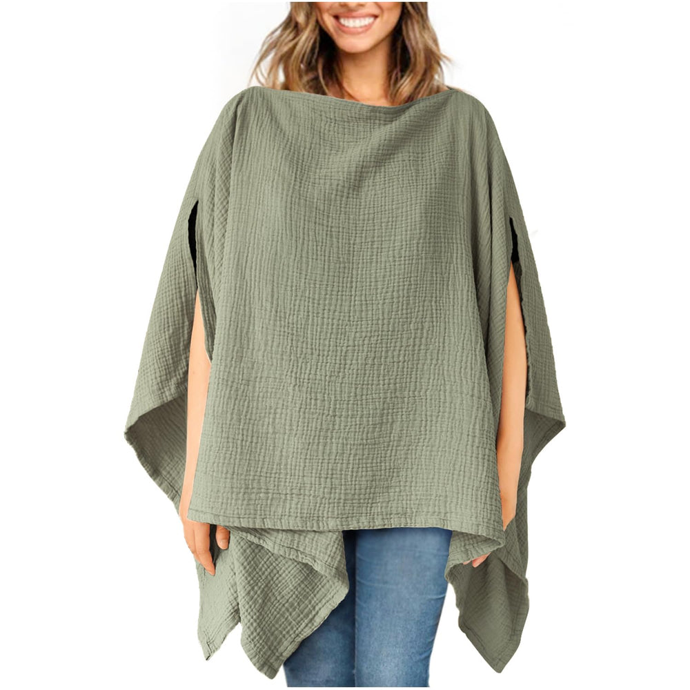 Konssy Muslin Nursing Cover with full-coverage design for discreet feeding in public