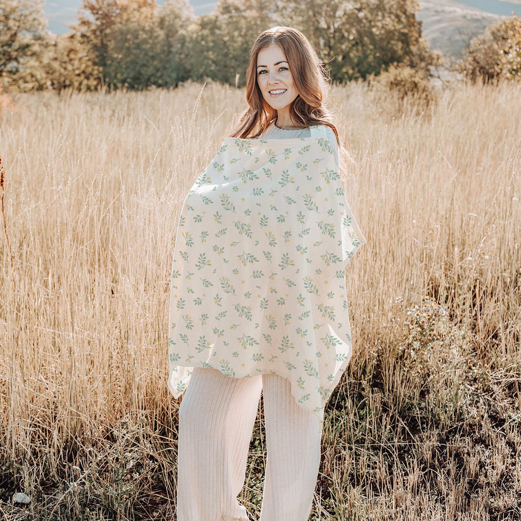 Konssy Muslin Nursing Cover Private Breastfeeding promotes discreet feeding in public spaces.
