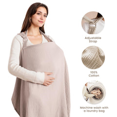 Konssy nursing cover with rigid hoop for easy baby visibility and airflow