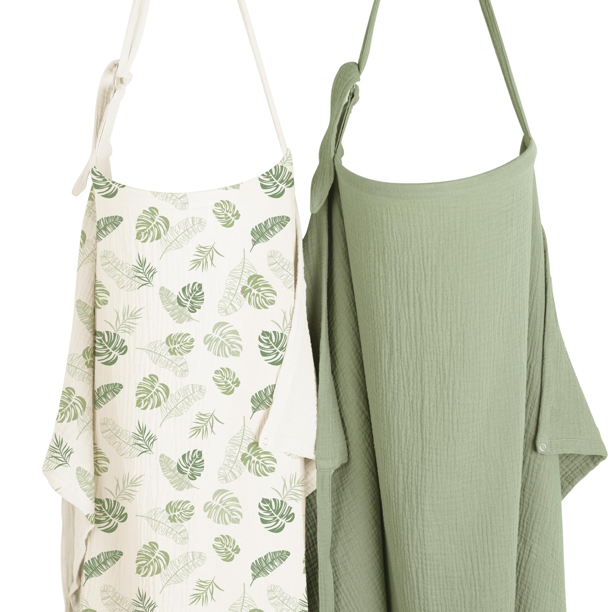 Konssy nursing cover with rigid hoop provides open view window for comfortable feeding privacy.