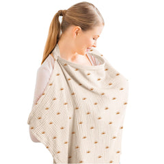 Konssy nursing cover with rigid hoop for easy baby visibility.