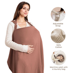 Konssy nursing cover with rigid hoop for clear baby contact and ventilation