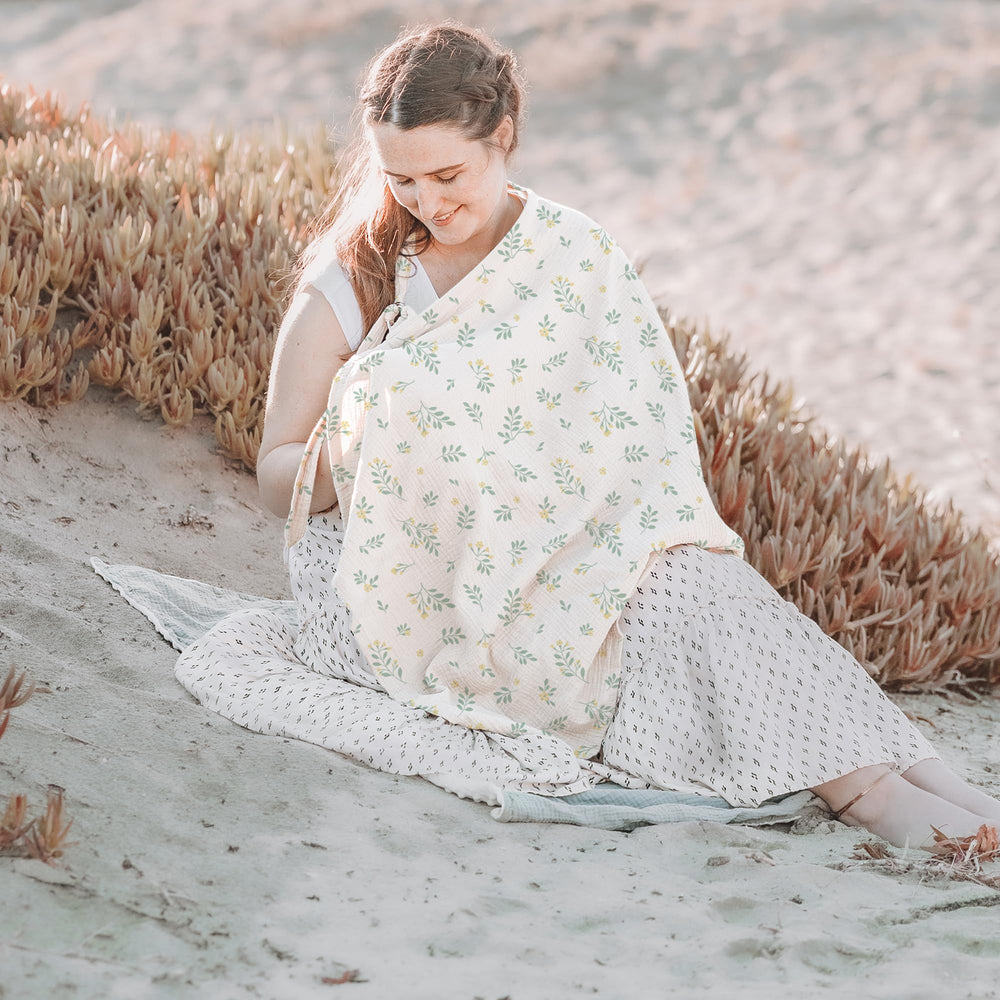 Konssy Muslin Nursing Cover Soft Muslin Fabric adapts to various scenarios.