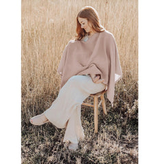 Konssy Muslin Nursing Cover doubles as a stroller cover for airflow and privacy.