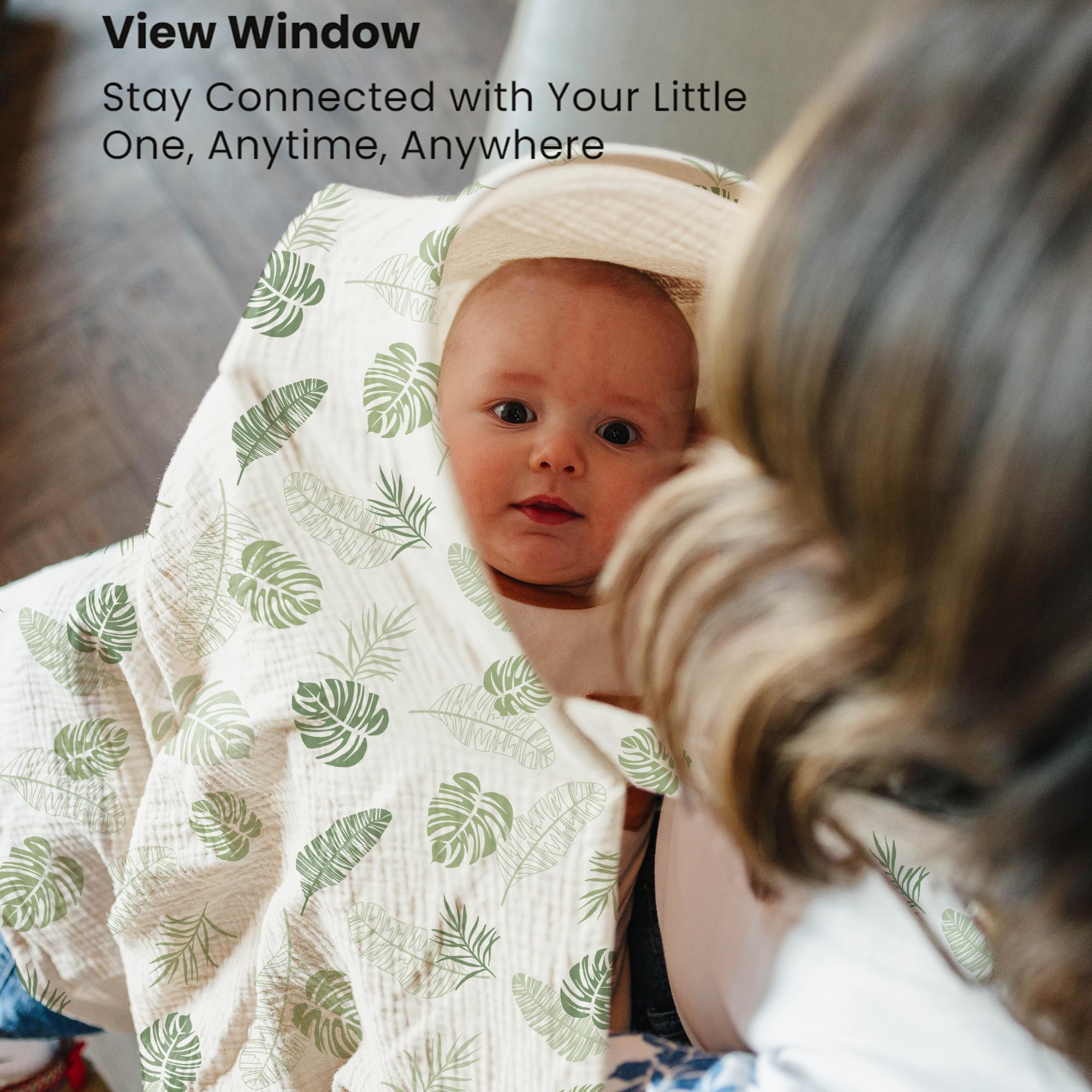 Konssy nursing cover two-pack color prints add style and discreet feeding on outings.