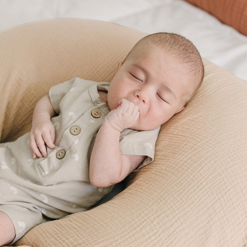 konssy muslin nursing pillow cover fits most pillows for quick swap