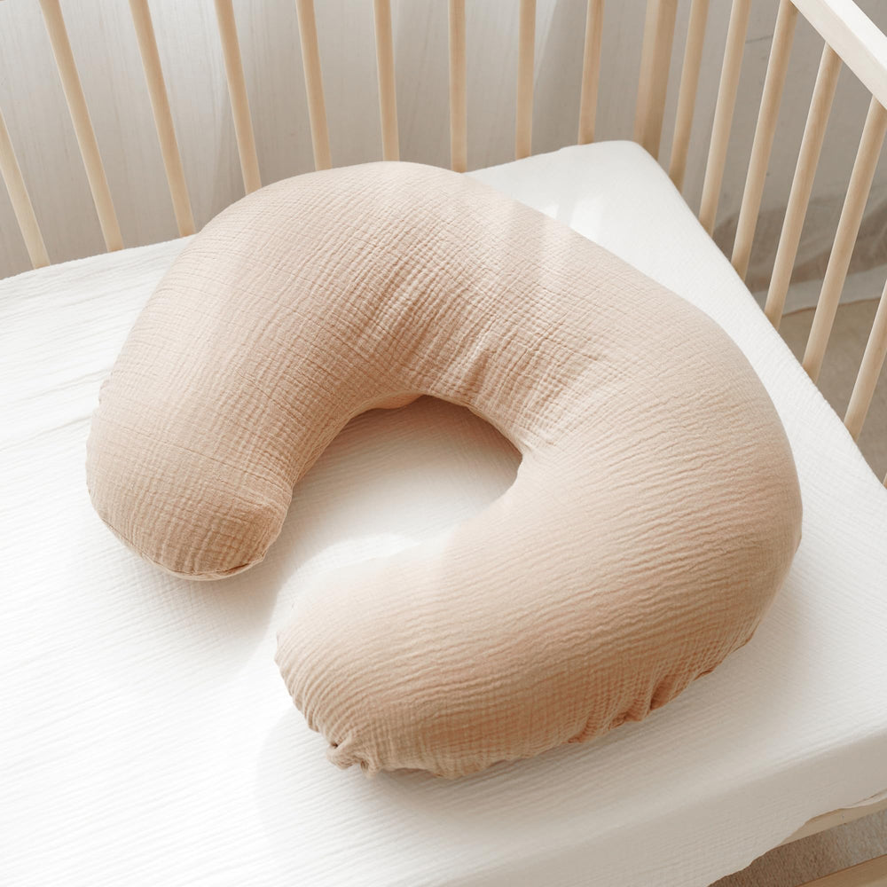 konssy muslin nursing pillow cover removable zipper for easy changes