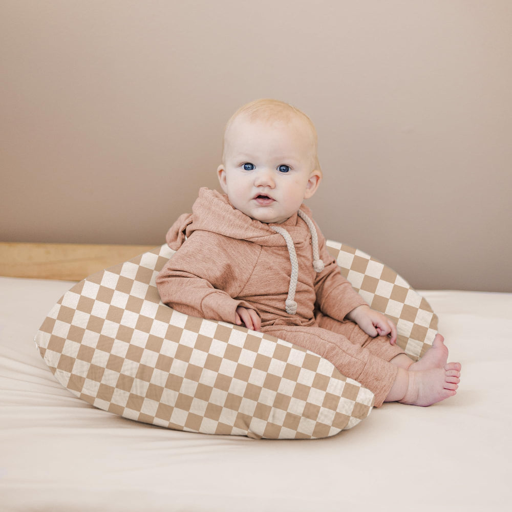 Konssy muslin nursing pillow cover size-fit on standard pillows for quick replacement