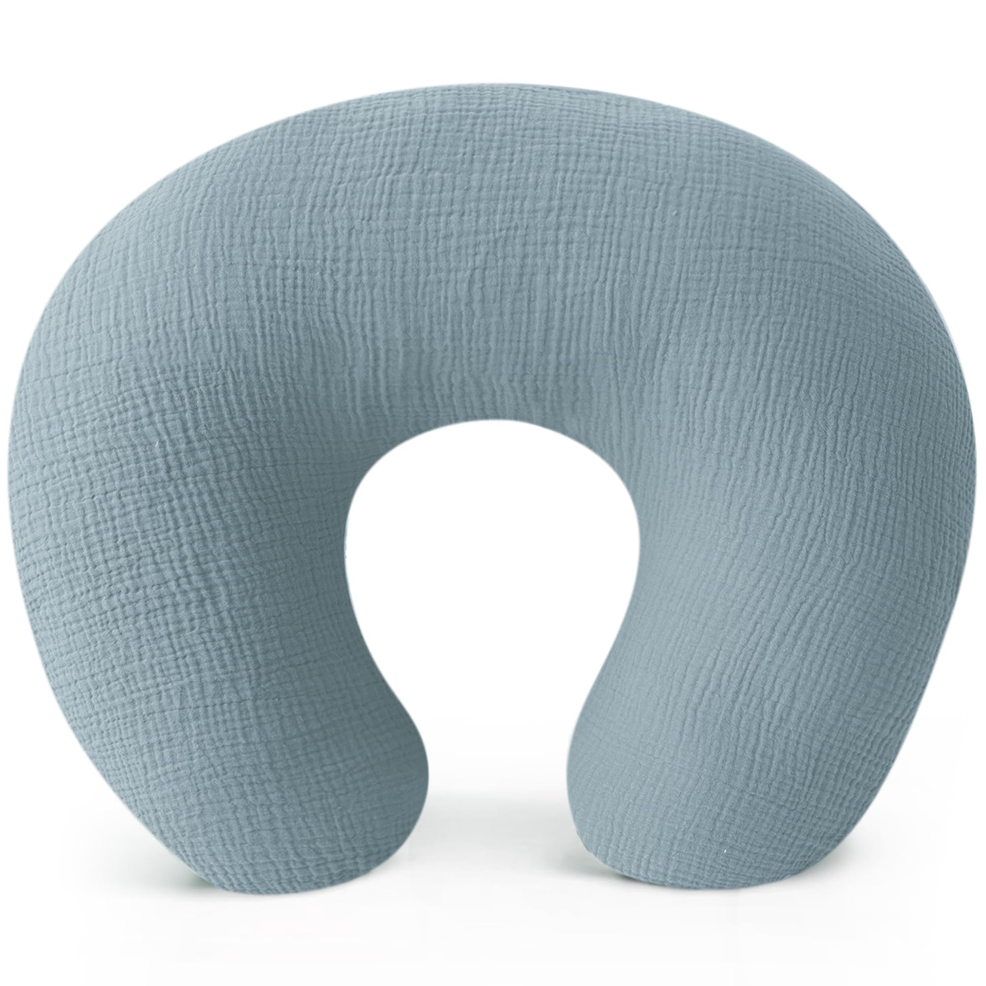 Konssy muslin nursing pillow cover with soft-touch features for comfortable feeding sessions.