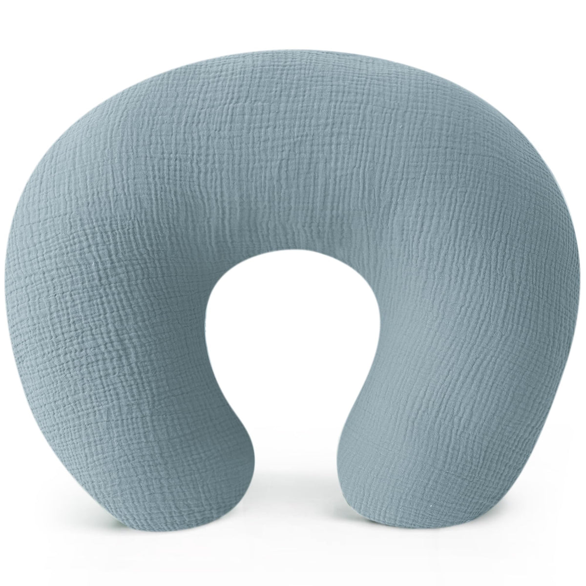 Konssy muslin nursing pillow cover with soft-touch features for comfortable feeding sessions.