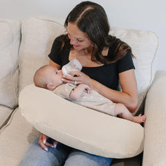 Konssy muslin nursing pillow cover with zipper enables easy on-off changes