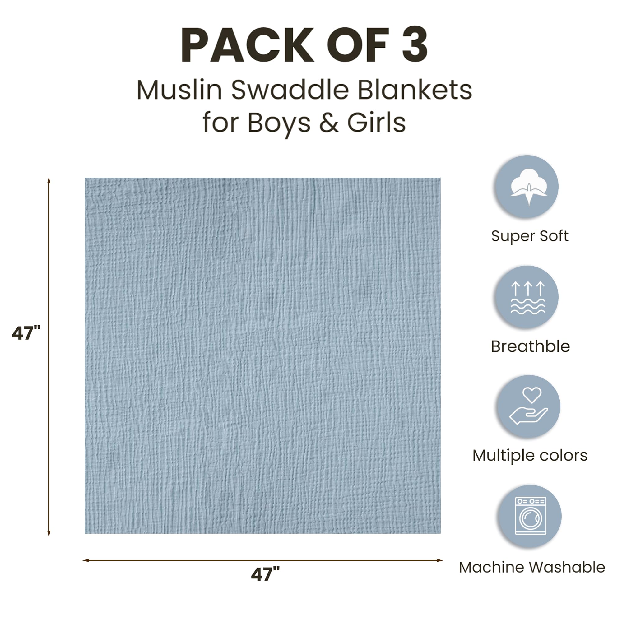 Konssy muslin swaddle doubles as changing pad on the go