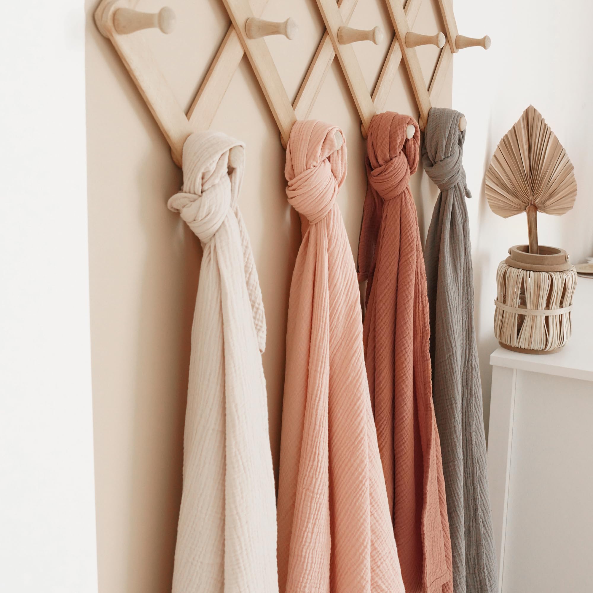 Konssy Muslin Swaddle Blanket Nursing cover demonstrates convenient multi-use during feeding