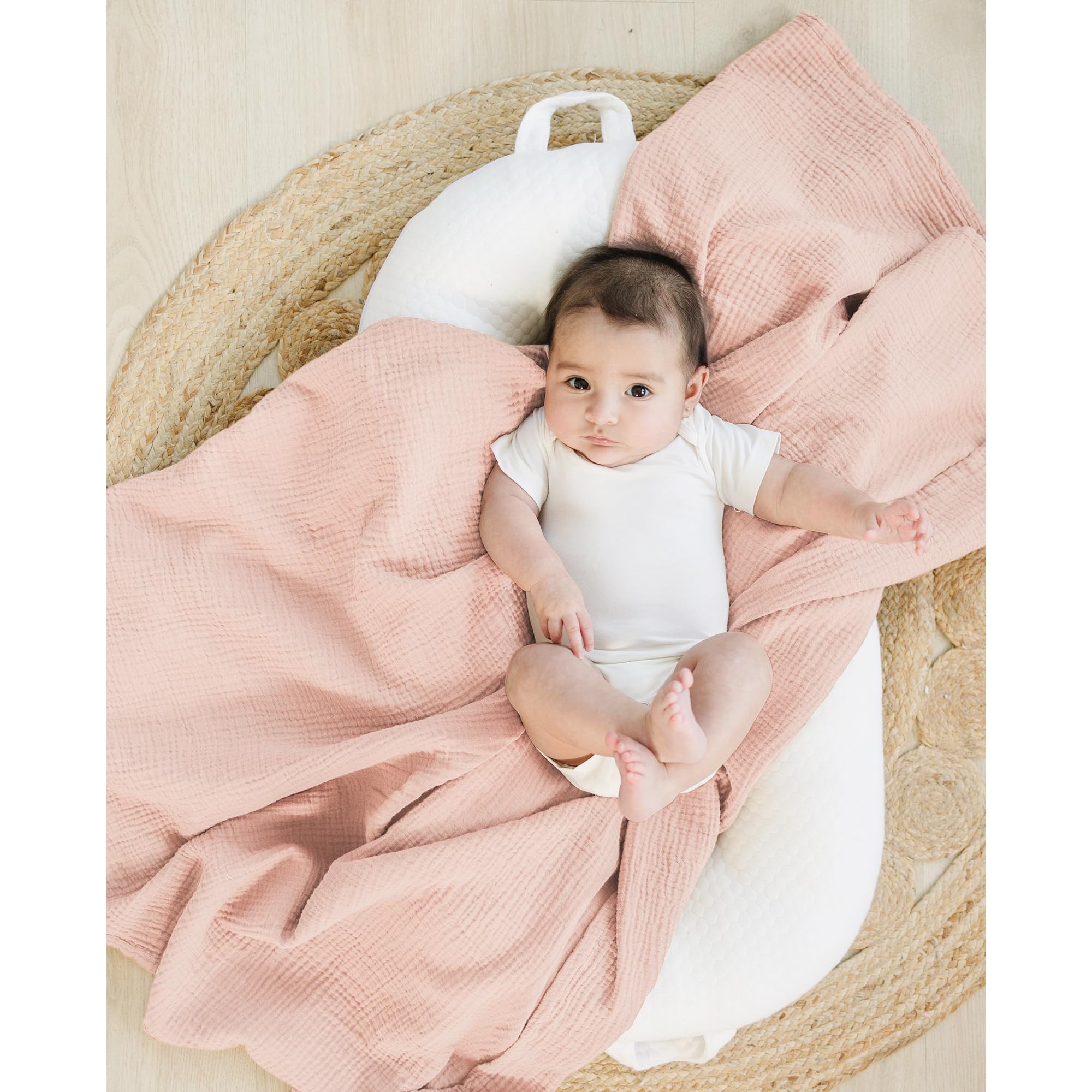 Konssy muslin swaddle blankets color-variation spread shows unisex designs for any outfit