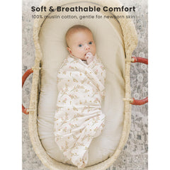 Konssy muslin swaddle blankets folded-pack shot highlights soft-touch fabric and color variety