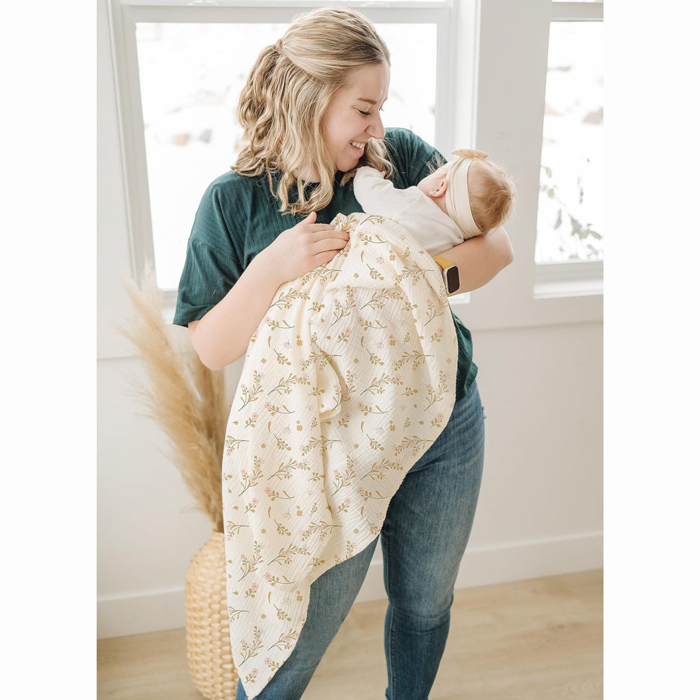 Konssy muslin swaddle blankets multiuse-function showcases photography prop and cozy cover versatility