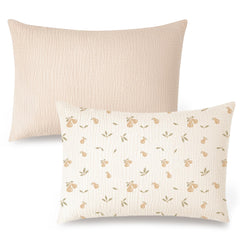 Konssy muslin toddler pillowcase closeup highlights soft cotton texture for gentle skin