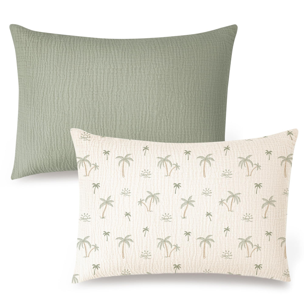 Konssy Muslin Toddler Pillowcase in forest pattern offers breathable bedtime comfort.