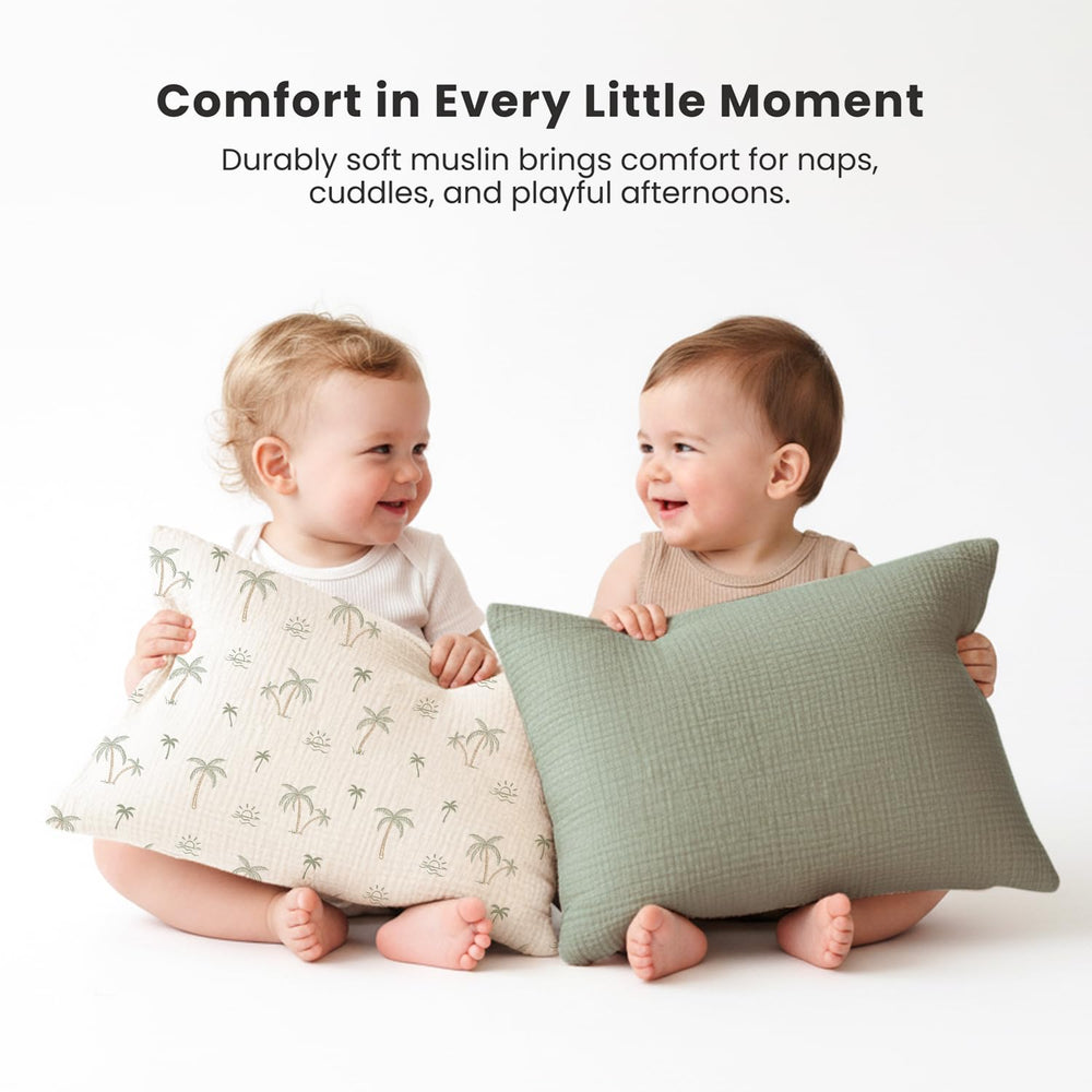 Konssy Toddler Pillowcase gentle touch suits delicate skin during naps.
